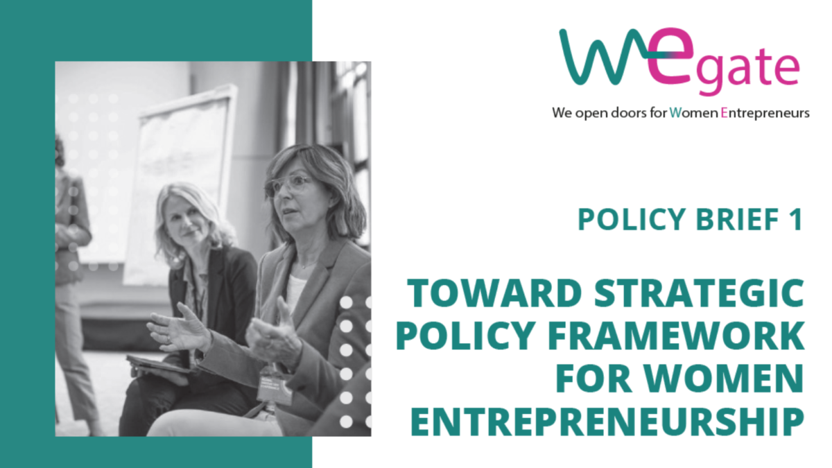 Check Out Our First Policy Brief “toward Strategic Policy Framework For Women Entrepreneurship 